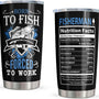 Born To Fish 20 Oz Fisherman Facts Insulated Stainless Steel Tumbler