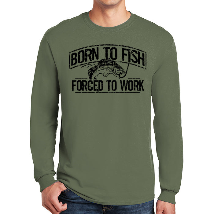 Born To Fish 540 Heavy Cotton Classic Long Sleeve T-Shirt