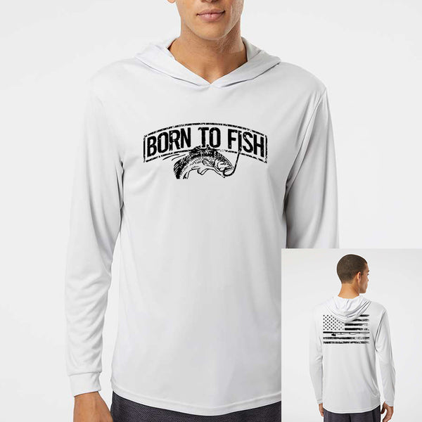 Born To Fish Bahama 220 Microfiber Performance Hooded Long Sleeve T-Shirt