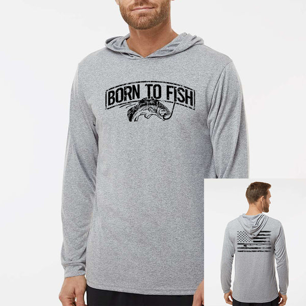 Born To Fish Bahama 220 Microfiber Performance Hooded Long Sleeve T-Shirt
