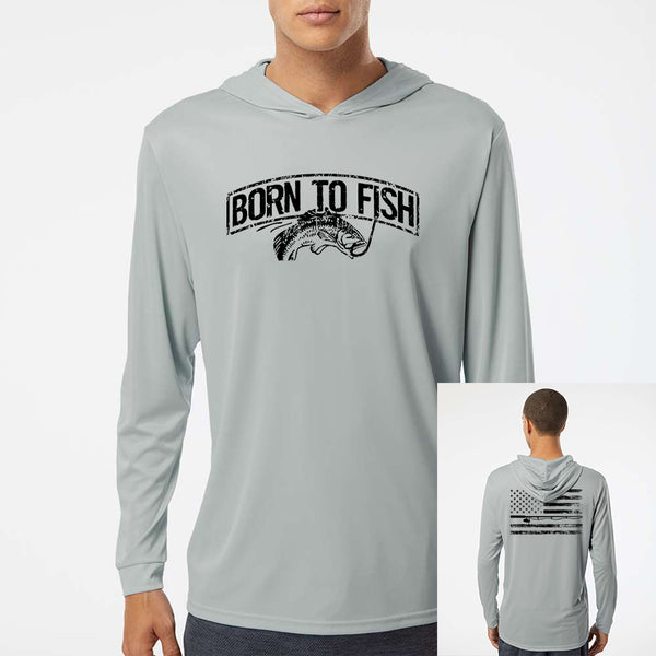 Born To Fish Bahama 220 Microfiber Performance Hooded Long Sleeve T-Shirt