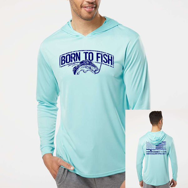 Born To Fish Bahama 220 Microfiber Performance Hooded Long Sleeve T-Shirt