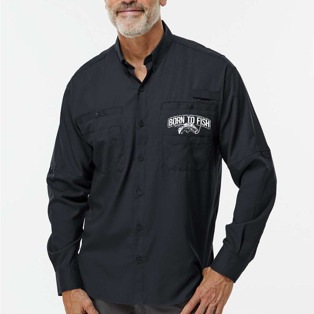 Born To Fish 702 Performance Long Sleeve Fishing Button Down Shirt