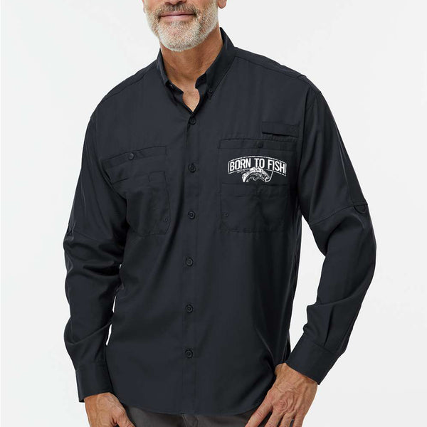 Born To Fish 702 Performance Long Sleeve Fishing Button Down Shirt