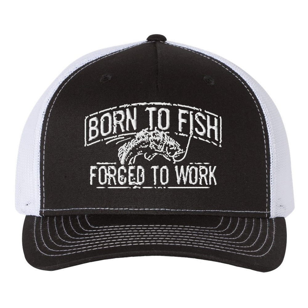 Born To Fish 112FP Structured Hat Mid-Profile Snapback Adjustable Trucker Cap