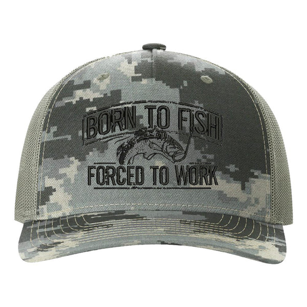 Born To Fish 112PFPB Structured Five-Panel Mid Pro Snapback Adjustable Trucker Cap
