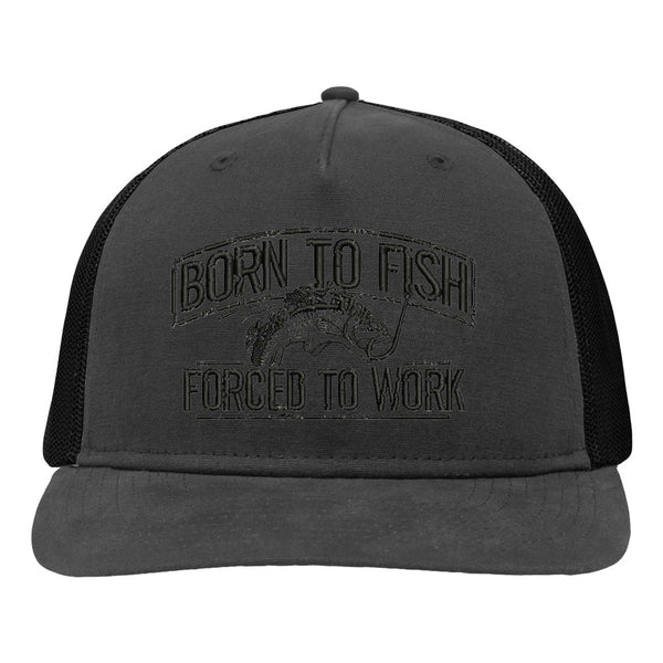 Born To Fish SP1550 Modern Five-Panel Mid Profile Snapback Adjustable Trucker Cap