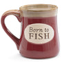 BORN TO FISH 18 Oz Serenity Pray Porcelain Mug