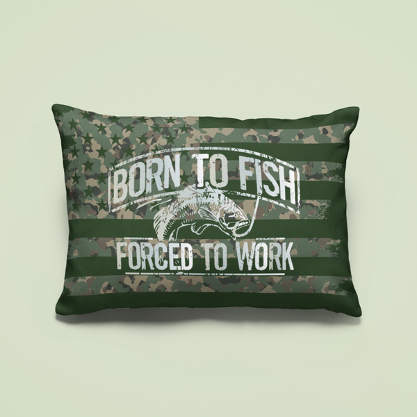 Born To Fish Soft Plush Sofa Couch Cover Pillow Case