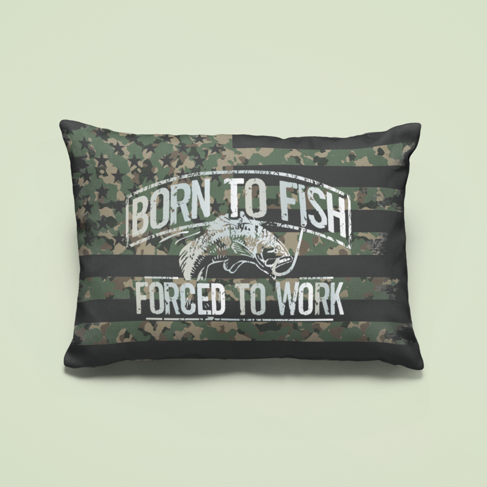 Born To Fish Soft Plush Sofa Couch Cover Pillow Case