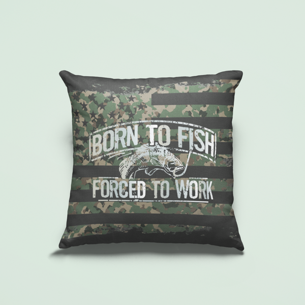 Born To Fish Soft Plush Sofa Couch Cover Pillow Case