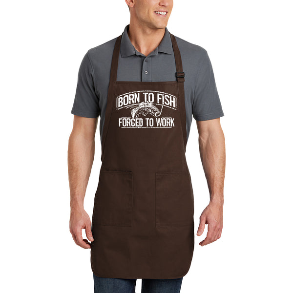 Born To Fish Full-Length Stain-Release Adjustable Apron