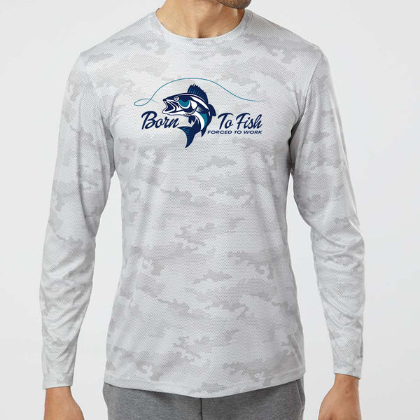 Born To Fish Pompano 217 Microfiber Digi Camo Performance Long Sleeve T-Shirt