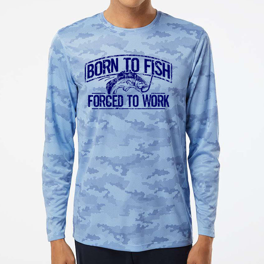 Born To Fish Pompano 217 Microfiber Digi Camo Performance Long Sleeve T-Shirt