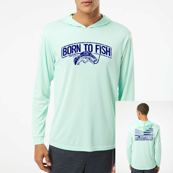 Born To Fish Bahama 220 Microfiber Performance Hooded Long Sleeve T-Shirt