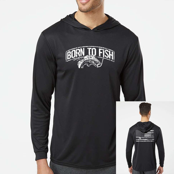 Born To Fish Bahama 220 Microfiber Performance Hooded Long Sleeve T-Shirt