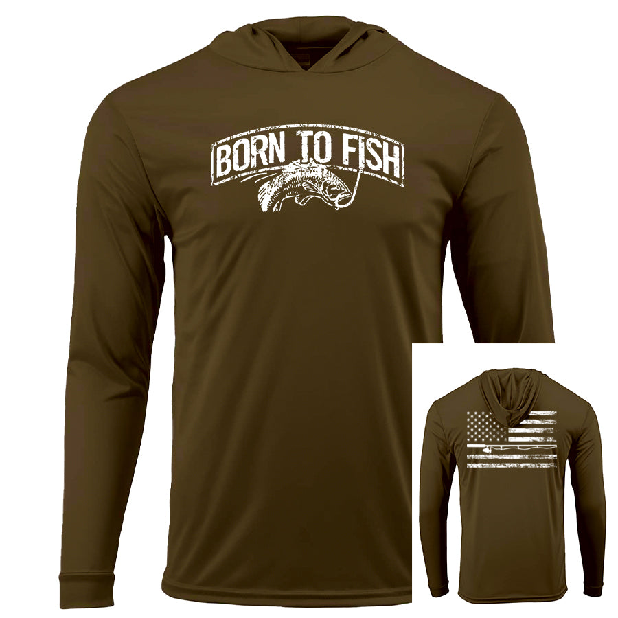 Born To Fish Bahama 220 Microfiber Performance Hooded Long Sleeve T-Shirt