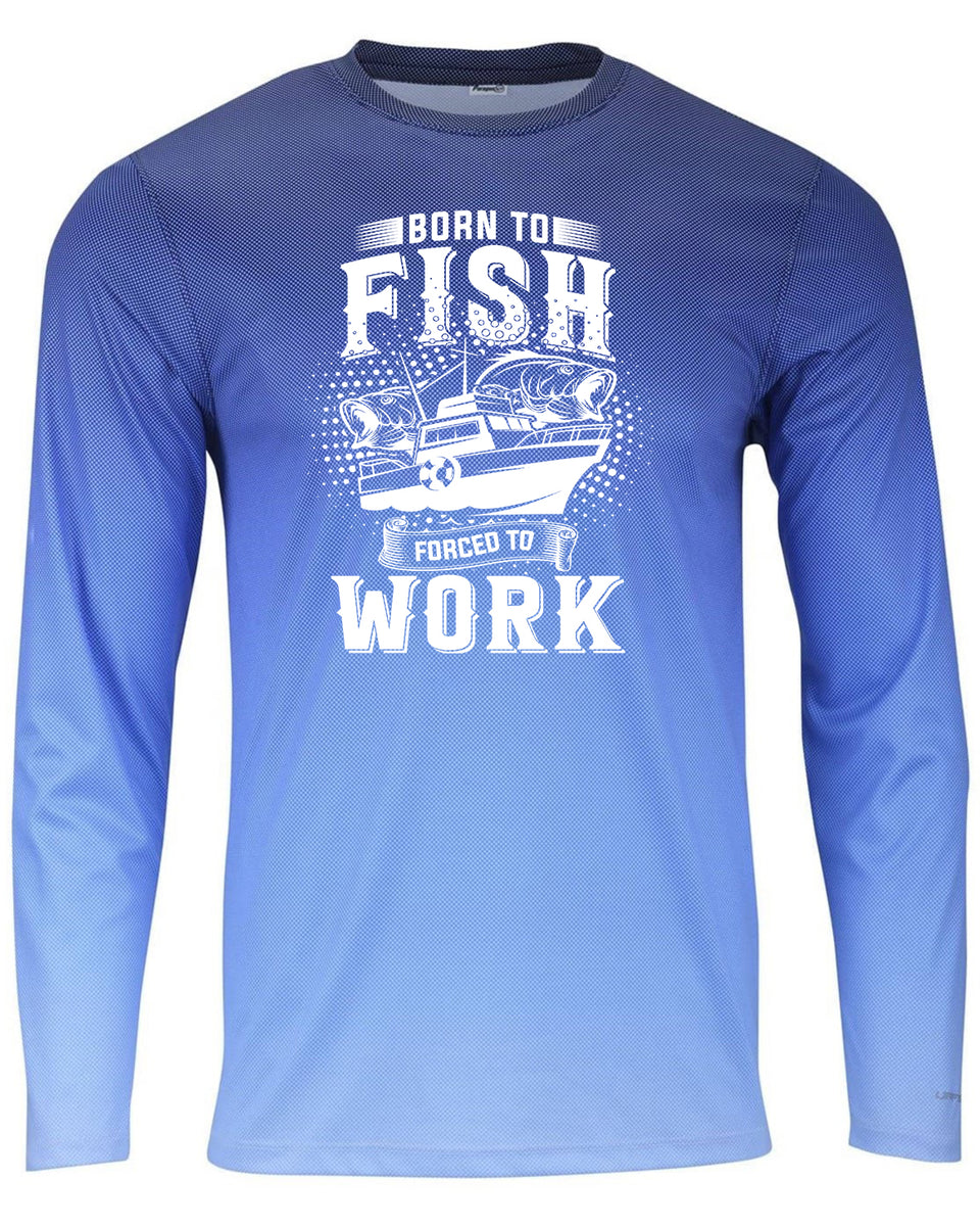 Born To Fish Barbados 225 Microfiber Performance Pin Dot Long Sleeve T-Shirt