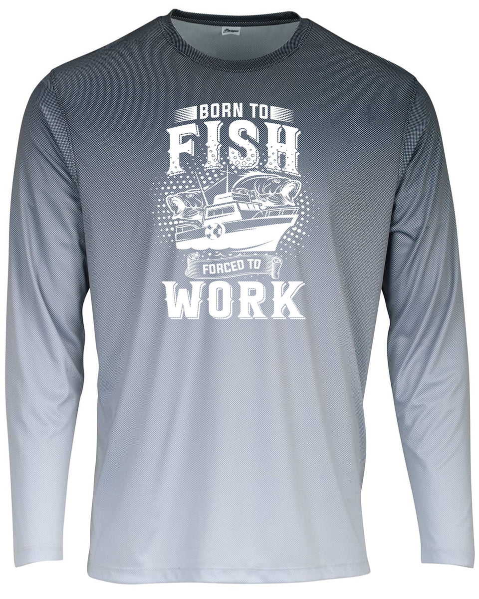 Born To Fish Barbados 225 Microfiber Performance Pin Dot Long Sleeve T-Shirt