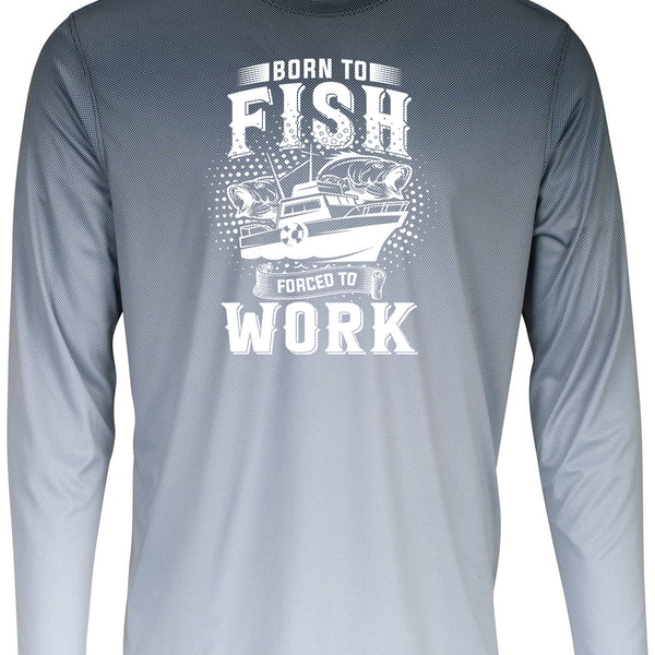 Born To Fish Barbados 225 Microfiber Performance Pin Dot Long Sleeve T-Shirt