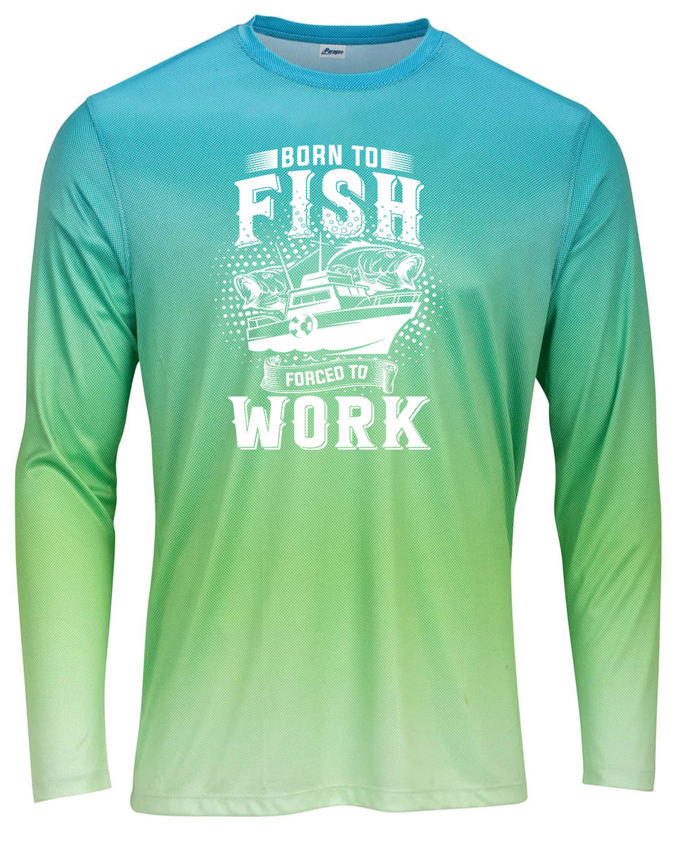 Born To Fish Barbados 225 Microfiber Performance Pin Dot Long Sleeve T-Shirt