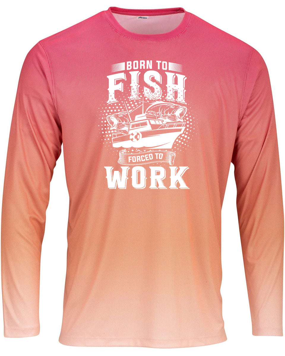 Born To Fish Barbados 225 Microfiber Performance Pin Dot Long Sleeve T-Shirt