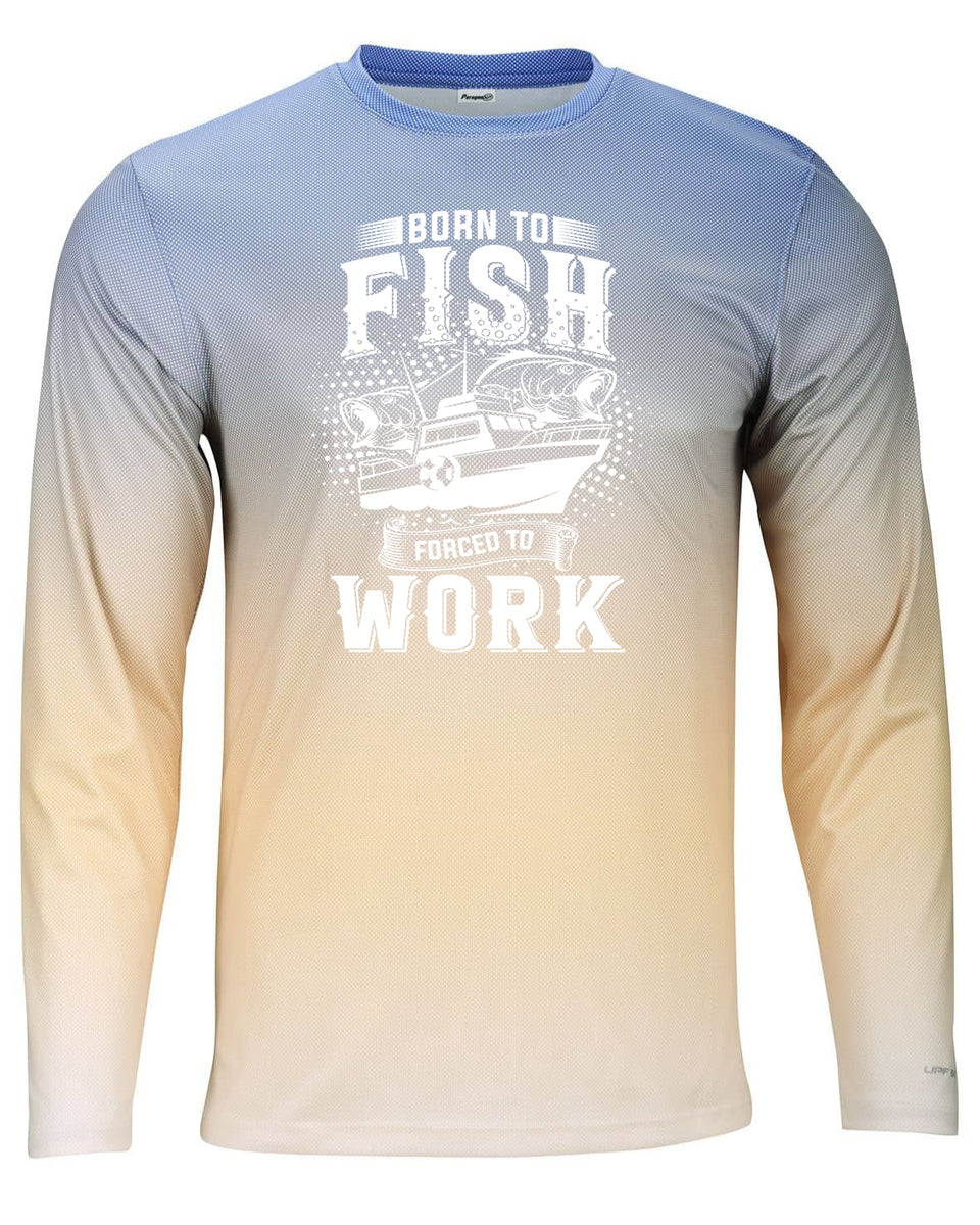 Born To Fish Barbados 225 Microfiber Performance Pin Dot Long Sleeve T-Shirt