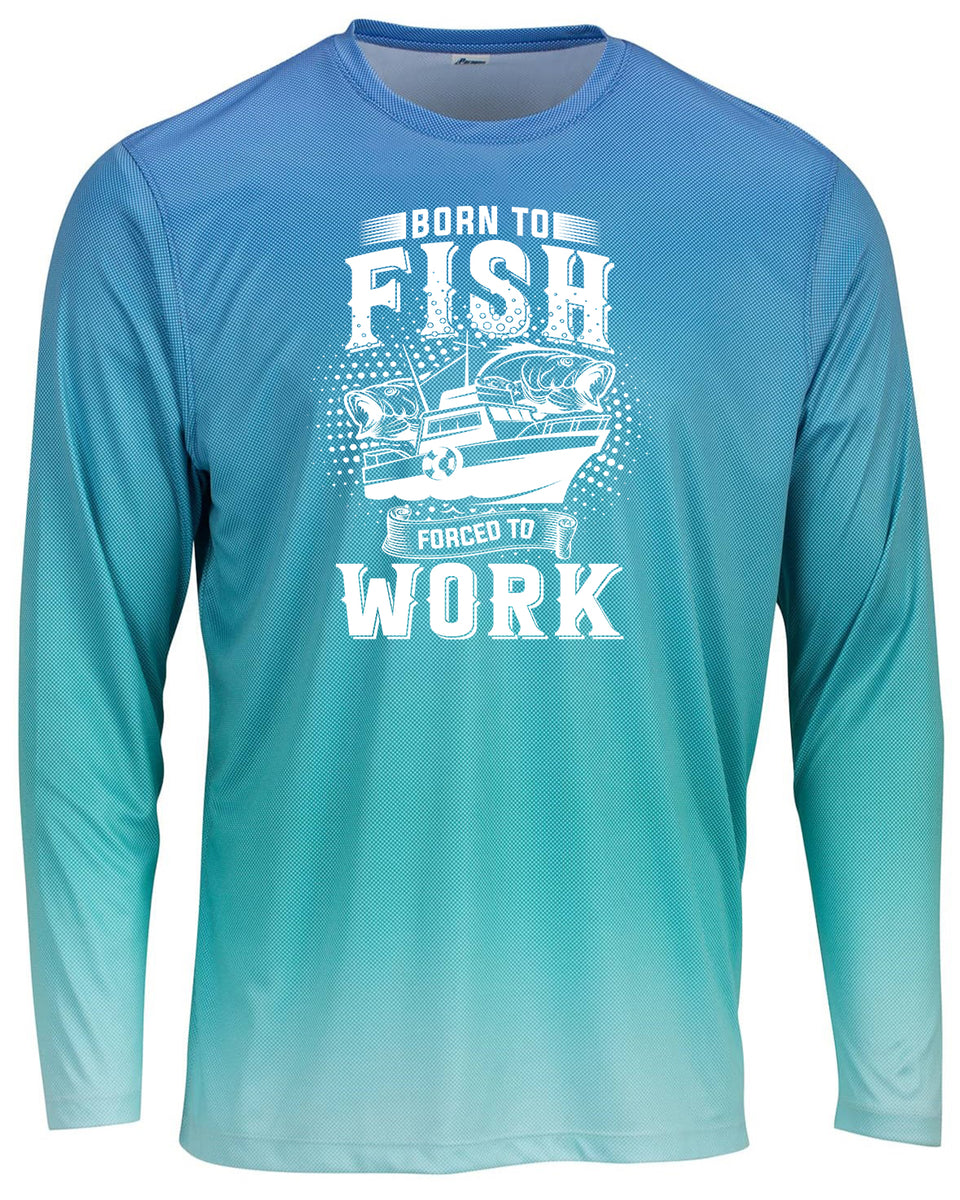 Born To Fish Barbados 225 Microfiber Performance Pin Dot Long Sleeve T-Shirt