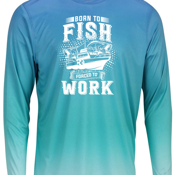 Born To Fish Barbados 225 Microfiber Performance Pin Dot Long Sleeve T-Shirt