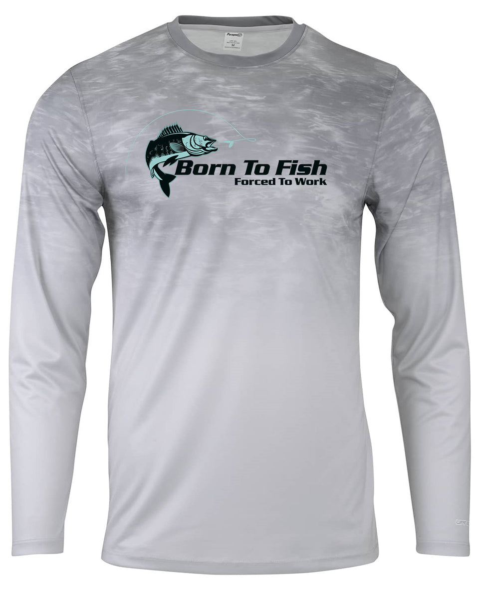 Born To Fish Montauk 229 Ocean Fade Microfiber Performance Long Sleeve T-Shirt