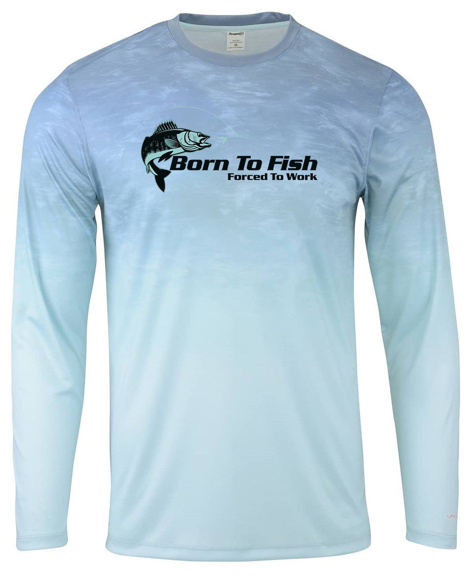 Born To Fish Montauk 229 Ocean Fade Microfiber Performance Long Sleeve T-Shirt