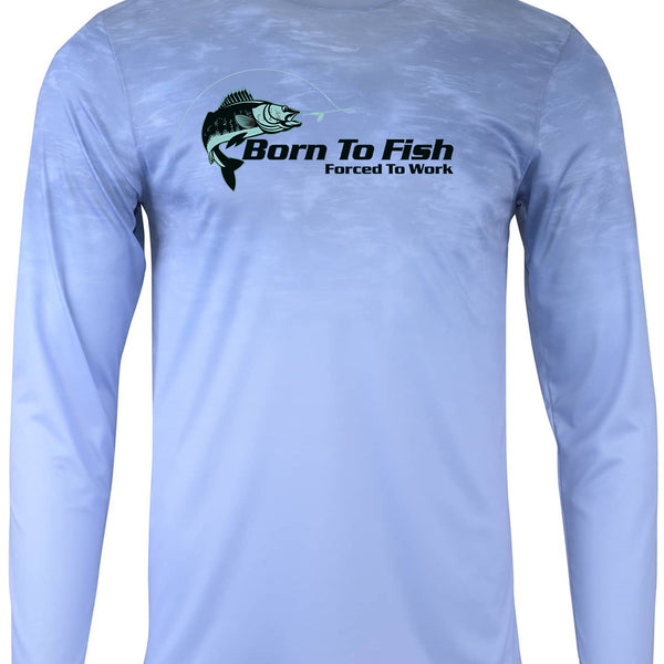 Born To Fish Montauk 229 Ocean Fade Microfiber Performance Long Sleeve T-Shirt