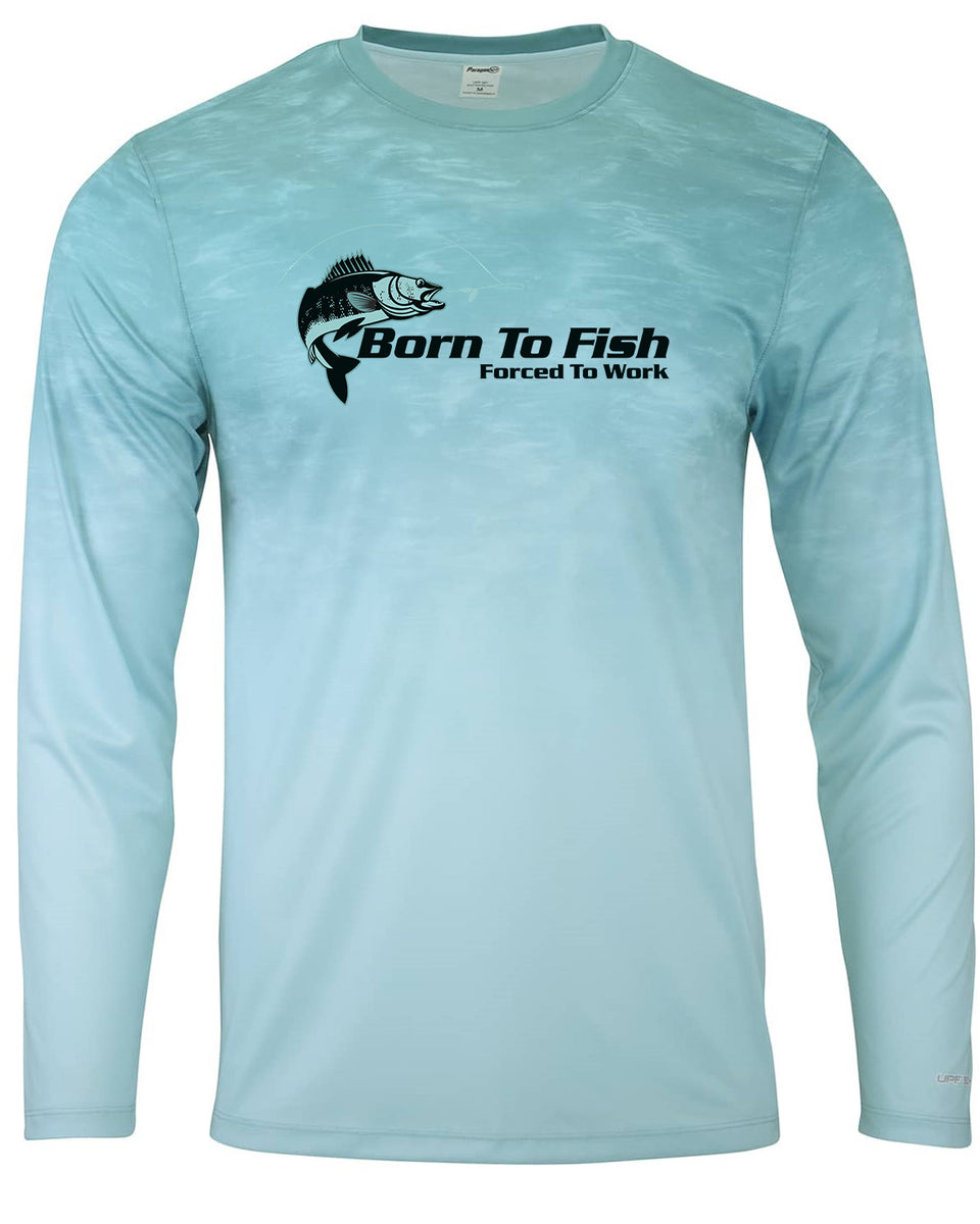 Born To Fish Montauk 229 Ocean Fade Microfiber Performance Long Sleeve T-Shirt