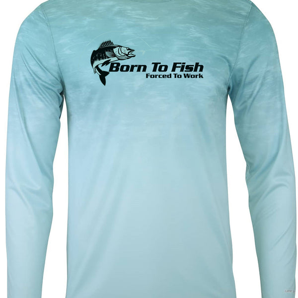 Born To Fish Montauk 229 Ocean Fade Microfiber Performance Long Sleeve T-Shirt