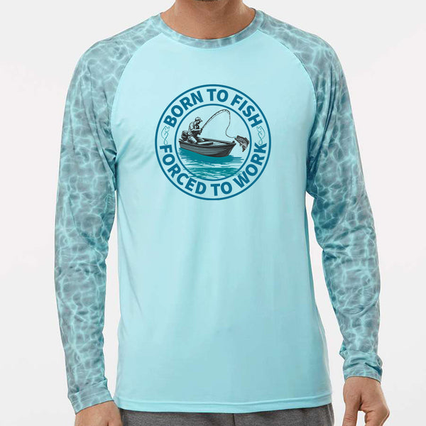 Born To Fish Panama 231 Microfiber Performance Water Camo Long Sleeve T-Shirt