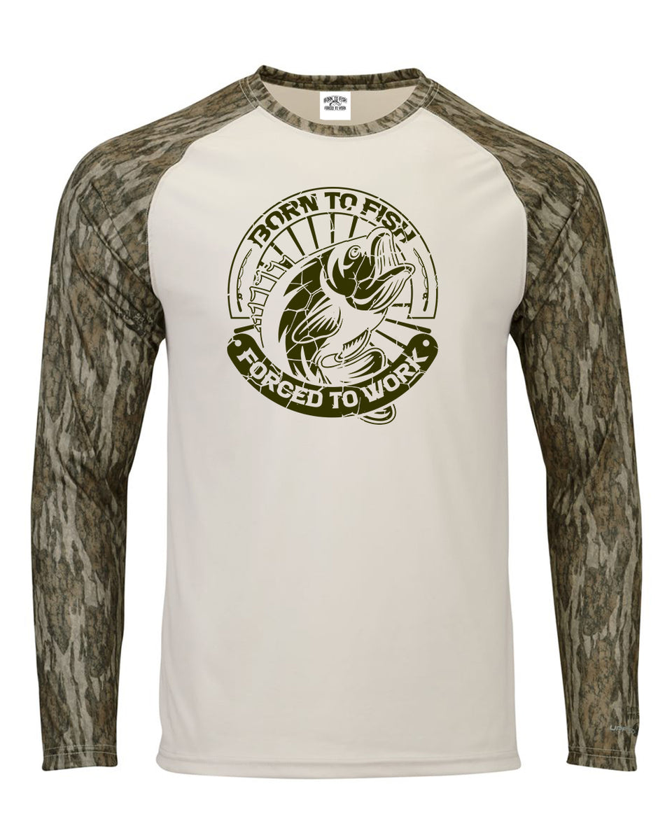 Born To Fish Mossy Oak 236 Microfiber Performance Camo Long Sleeve T-Shirt