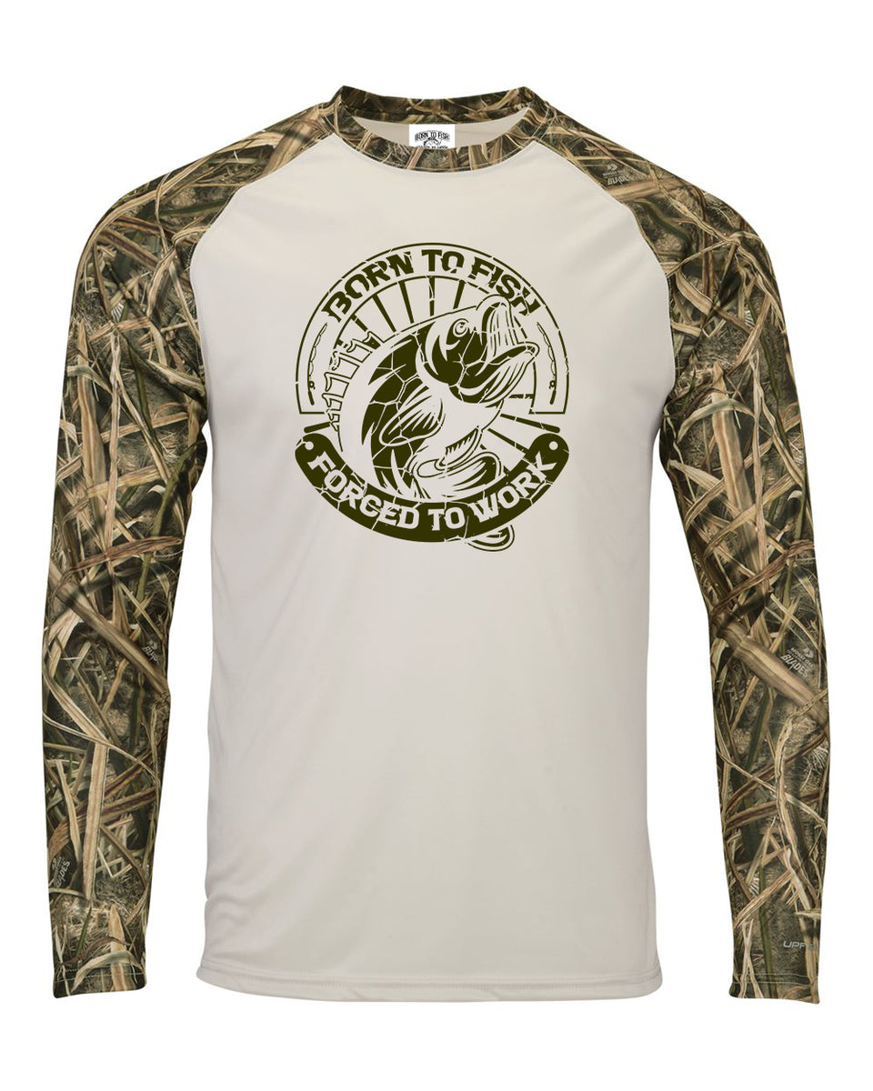 Born To Fish Mossy Oak 236 Microfiber Performance Camo Long Sleeve T-Shirt