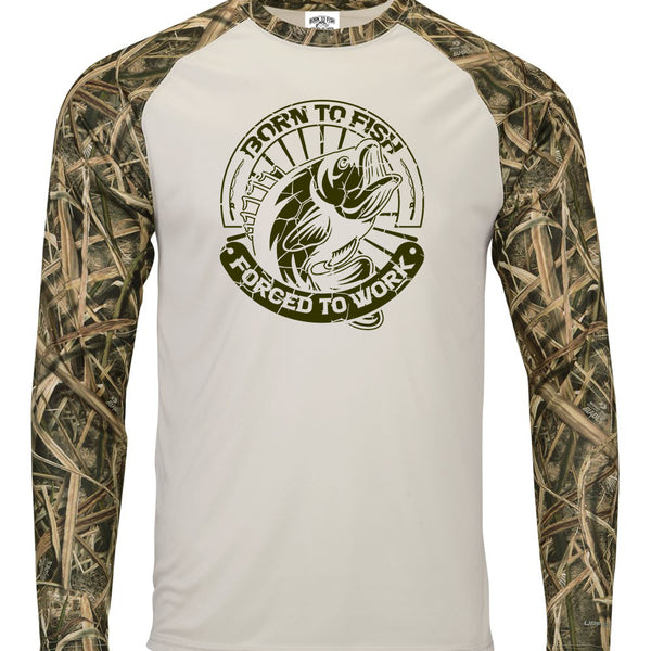 Born To Fish Mossy Oak 236 Microfiber Performance Camo Long Sleeve T-Shirt