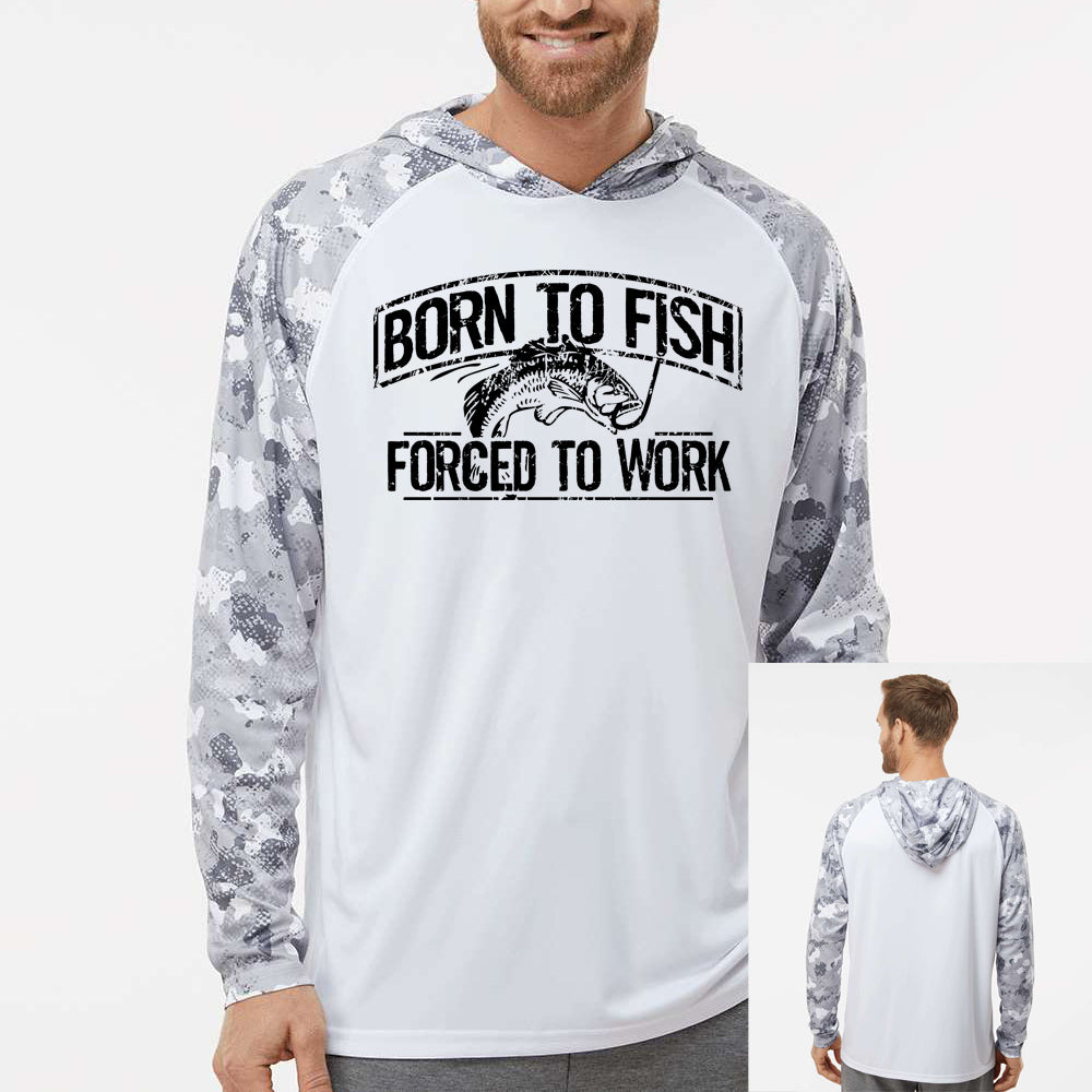 Born To Fish Tortuga 240 Extreme Performance Hooded Digi Camo Long Sleeve T-Shirt