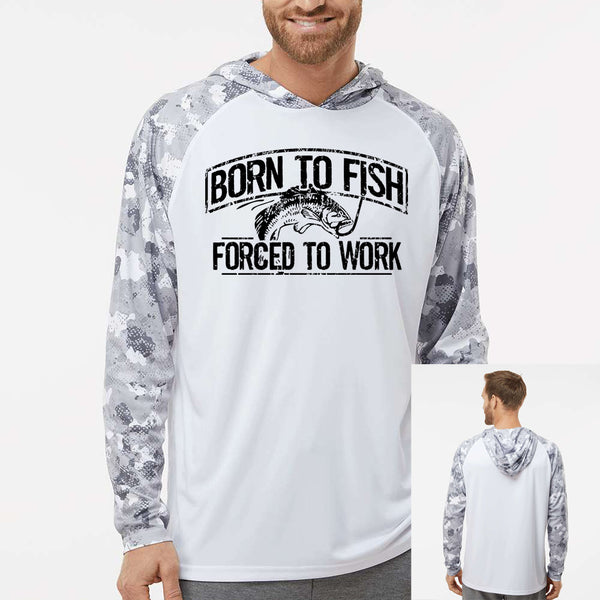 Born To Fish Tortuga 240 Extreme Performance Hooded Digi Camo Long Sleeve T-Shirt