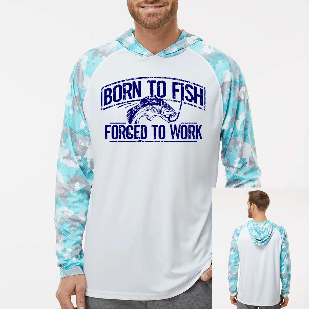 Born To Fish Tortuga 240 Extreme Performance Hooded Digi Camo Long Sleeve T-Shirt