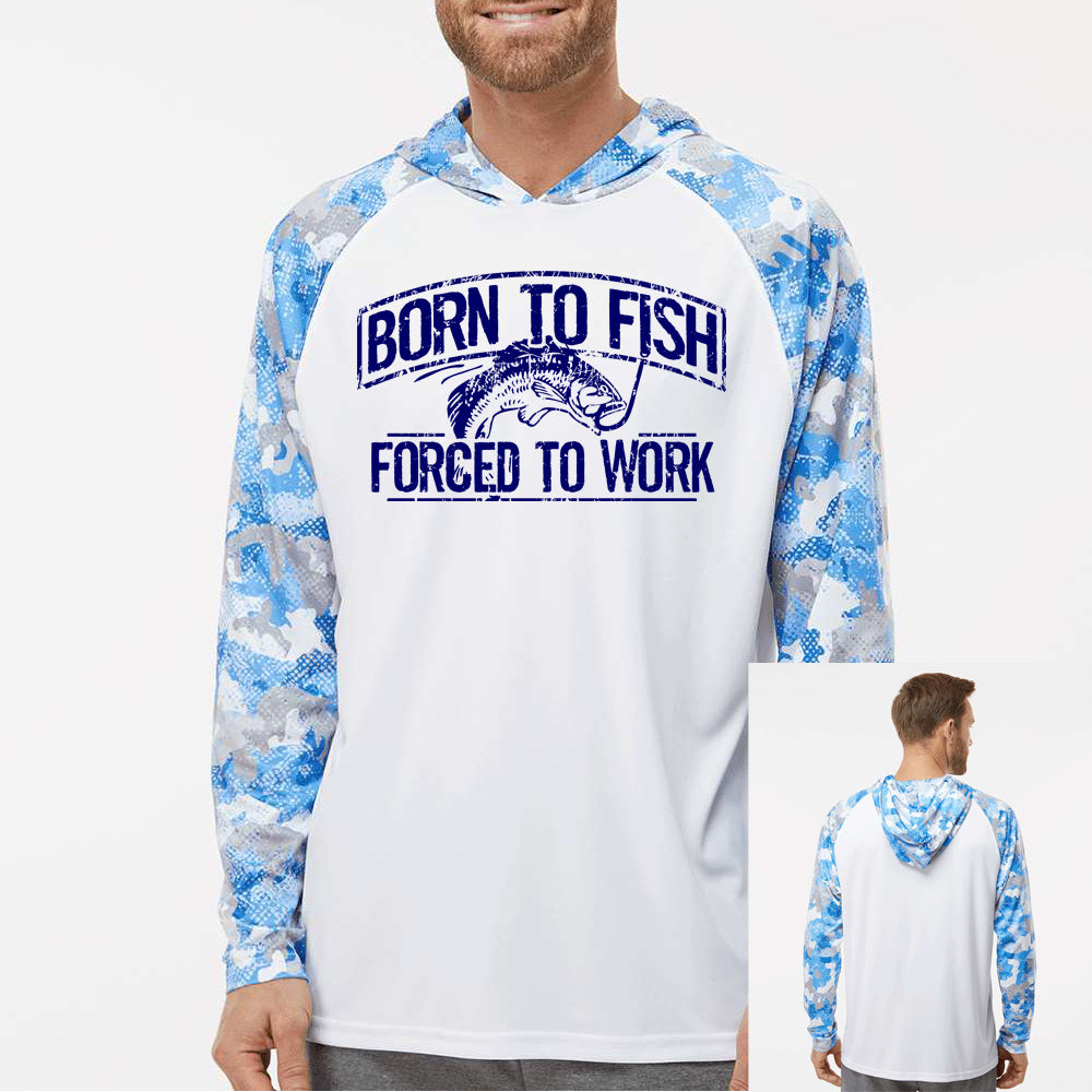 Born To Fish Tortuga 240 Extreme Performance Hooded Digi Camo Long Sleeve T-Shirt