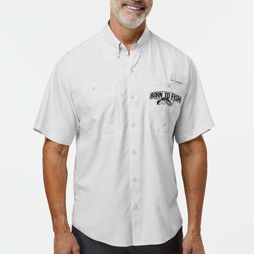 Born To Fish 700 Performance Short Sleeve Fishing Button Down Shirt