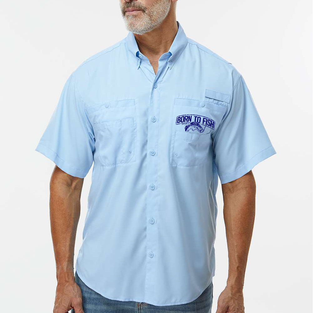 Born To Fish 700 Performance Short Sleeve Fishing Button Down Shirt