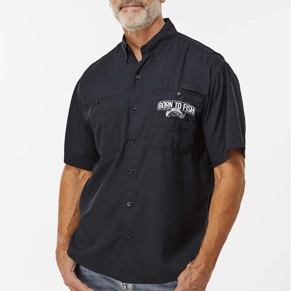 Born To Fish 700 Performance Short Sleeve Fishing Button Down Shirt