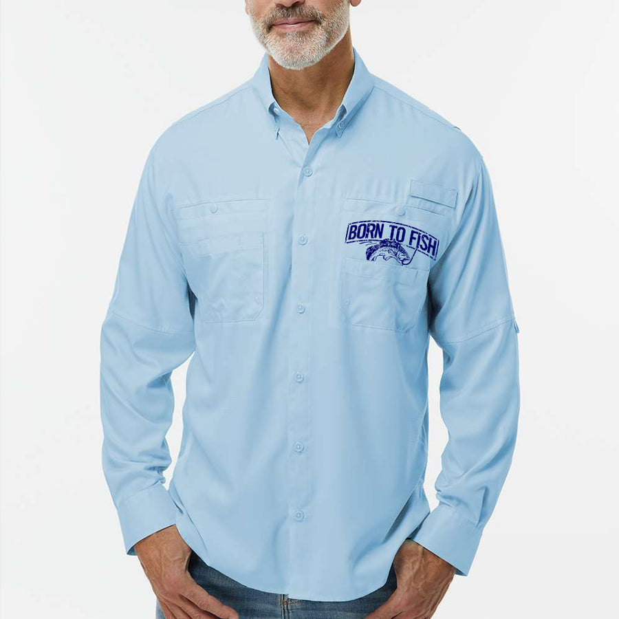 Born To Fish 702 Performance Long Sleeve Fishing Button Down Shirt