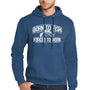 Born To Fish White Design Fleece Heavy Blend Pullover Hooded Sweatshirt