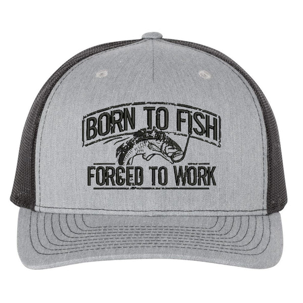 Born To Fish 112FP Structured Hat Mid-Profile Snapback Adjustable Trucker Cap