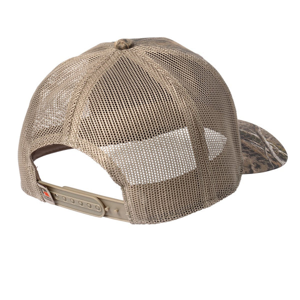 Born To Fish RU900 Leather Patch Camo Mid Profile Snapback Adjustable Trucker Cap