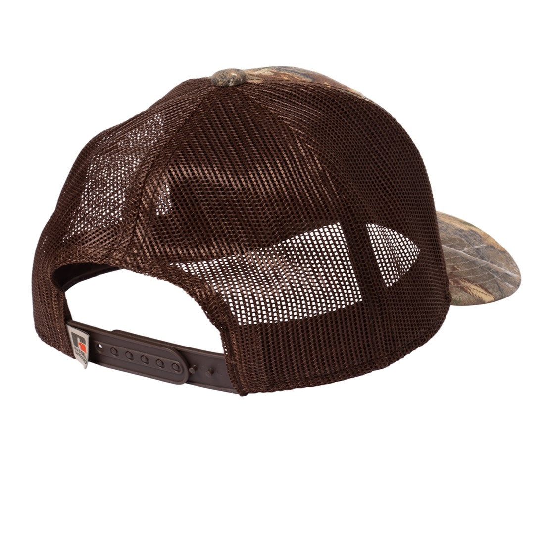 Born To Fish RU900 Leather Patch Camo Mid Profile Snapback Adjustable Trucker Cap